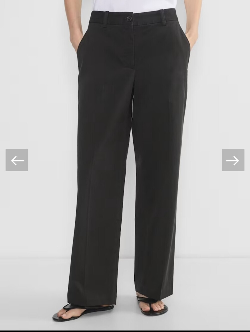 Aritzia Mid Rise Wide Leg Chino Pants